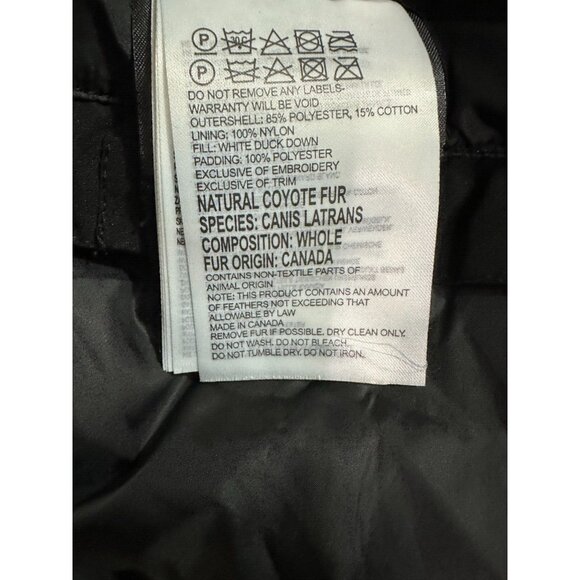 Vetements Canada Goose Down Jacket Parka color black sz XL - Picture 12 of 16